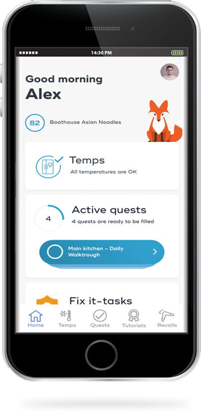 Phenium food safety solutions free phone app graphic